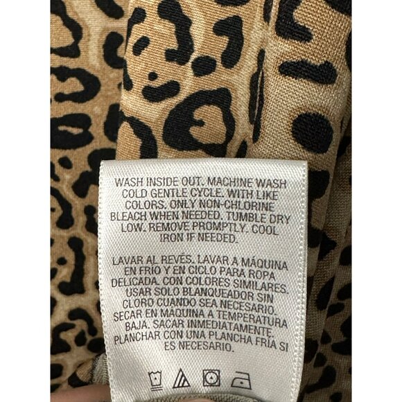 Jaclyn Smith Ladies Leopard Flowy Gorgeous Stylish 3/4 Sleeve Blouse SZ Large - Picture 7 of 8